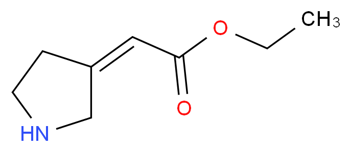 Ethyl 2-(3-pyrrolidinylidene)acetate_分子结构_CAS_)