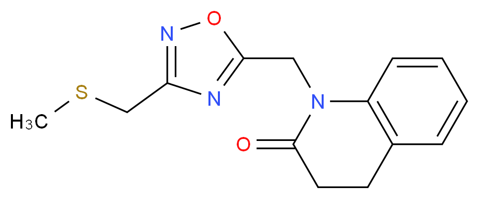 1-({3-[(methylthio)methyl]-1,2,4-oxadiazol-5-yl}methyl)-3,4-dihydroquinolin-2(1H)-one_分子结构_CAS_)