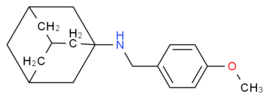 N-[(4-methoxyphenyl)methyl]adamantan-1-amine_分子结构_CAS_56916-85-9
