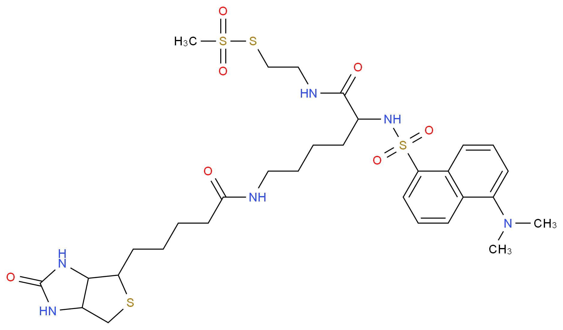 (N-Dansyl)biocytinamidoethyl Methanethiosulfonate_分子结构_CAS_1041392-69-1)