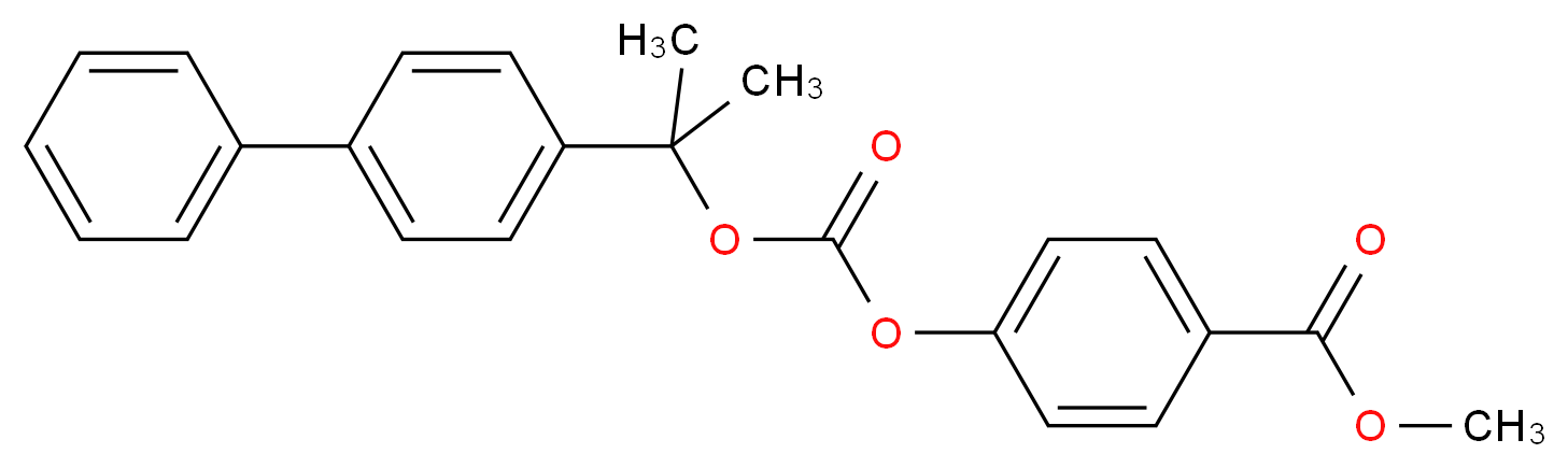 2-(4-联苯基)-丙-2-基 4′-甲氧羰基苯基碳酸酯_分子结构_CAS_31140-37-1)