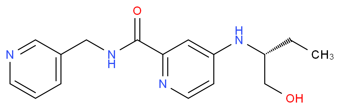 4-{[(1R)-1-(hydroxymethyl)propyl]amino}-N-(3-pyridinylmethyl)-2-pyridinecarboxamide_分子结构_CAS_)