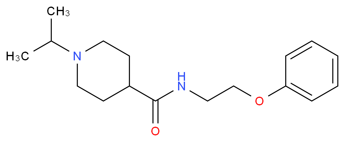 1-isopropyl-N-(2-phenoxyethyl)piperidine-4-carboxamide_分子结构_CAS_)