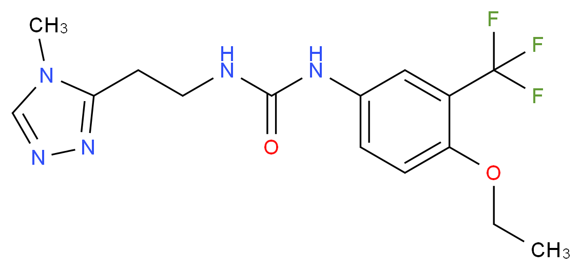 N-[4-ethoxy-3-(trifluoromethyl)phenyl]-N'-[2-(4-methyl-4H-1,2,4-triazol-3-yl)ethyl]urea_分子结构_CAS_)