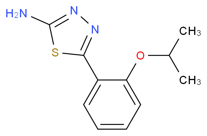 5-(2-Isopropoxy-phenyl)-[1,3,4]thiadiazol-2-ylamine_分子结构_CAS_)
