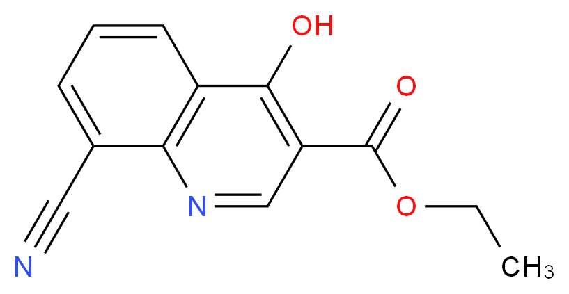 Ethyl 8-cyano-4-hydroxy-3-quinolinecarboxylate_分子结构_CAS_77156-79-7)