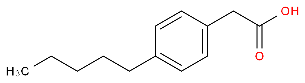 2-(4-pentylphenyl)acetic acid_分子结构_CAS_14377-21-0