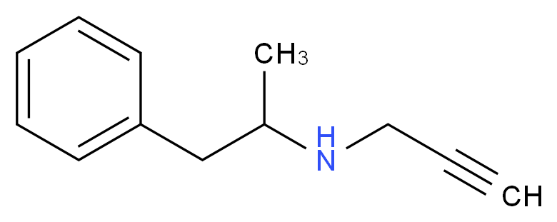 (1-phenylpropan-2-yl)(prop-2-yn-1-yl)amine_分子结构_CAS_18913-84-3