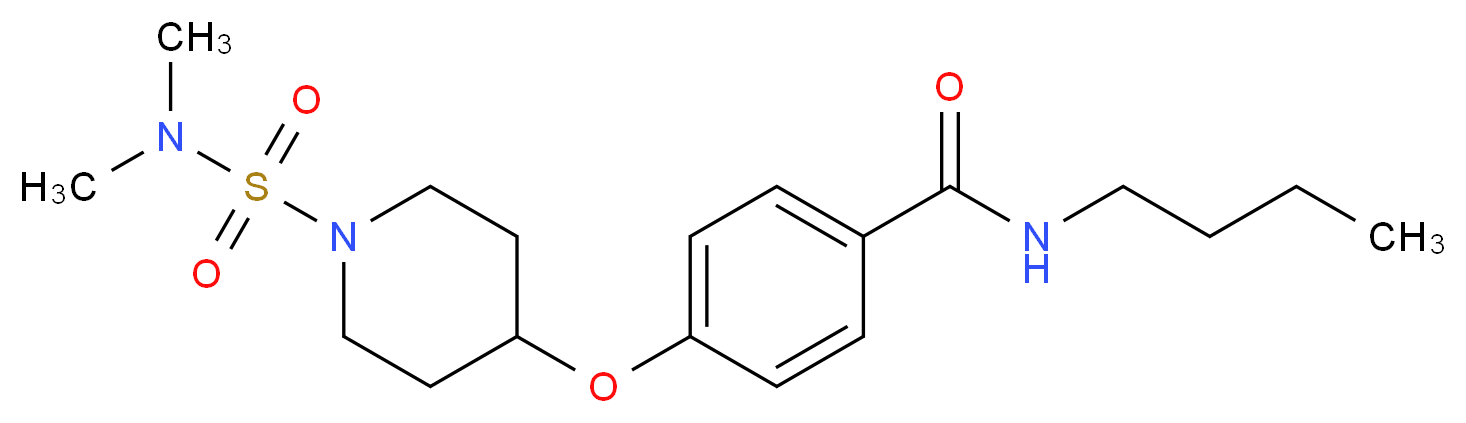 N-butyl-4-({1-[(dimethylamino)sulfonyl]piperidin-4-yl}oxy)benzamide_分子结构_CAS_)