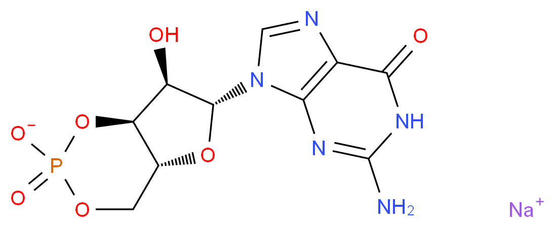 Guanosine 3',5'-Cyclic Monophosphate Sodium Salt_分子结构_CAS_40732-48-7)