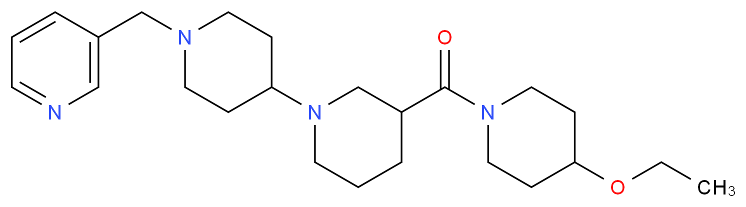 3-[(4-ethoxypiperidin-1-yl)carbonyl]-1'-(pyridin-3-ylmethyl)-1,4'-bipiperidine_分子结构_CAS_)