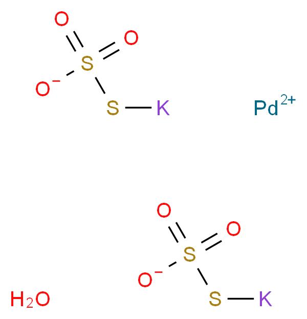 palladium(2+) ion hydrate di(potassiosulfanyl)sulfonate_分子结构_CAS_312624-02-5