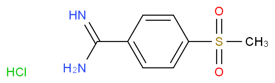 4-METHANESULFONYL-BENZAMIDINE HYDROCHLORIDE_分子结构_CAS_5434-06-0)