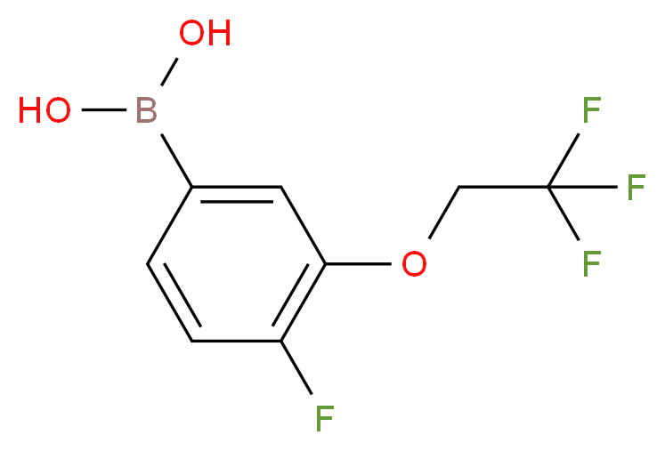 [4-fluoro-3-(2,2,2-trifluoroethoxy)phenyl]boronic acid_分子结构_CAS_957034-62-7