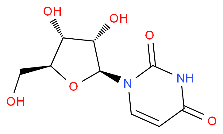 1-[(2S,3S,4R,5S)-3,4-dihydroxy-5-(hydroxymethyl)oxolan-2-yl]-1,2,3,4-tetrahydropyrimidine-2,4-dione_分子结构_CAS_58-96-8