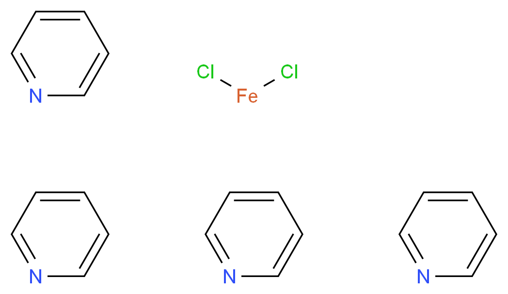 dichloroiron; tetrakis(pyridine)_分子结构_CAS_15138-92-8