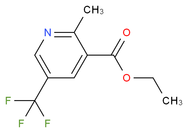 ethyl 2-methyl-5-(trifluoromethyl)pyridine-3-carboxylate_分子结构_CAS_1196156-18-9