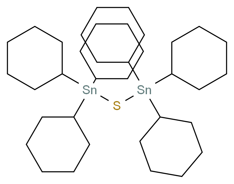 tricyclohexyl[(tricyclohexylstannyl)sulfanyl]stannane_分子结构_CAS_13121-76-1