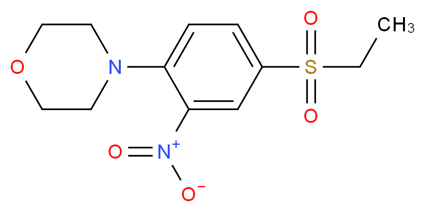 4-[4-(ethanesulfonyl)-2-nitrophenyl]morpholine_分子结构_CAS_942474-41-1