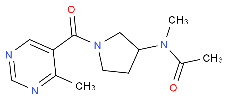 N-methyl-N-{1-[(4-methylpyrimidin-5-yl)carbonyl]pyrrolidin-3-yl}acetamide_分子结构_CAS_)