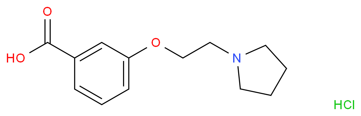 3-(2-Pyrrolidin-1-yl-ethoxy)-benzoic acid hydrochloride_分子结构_CAS_)