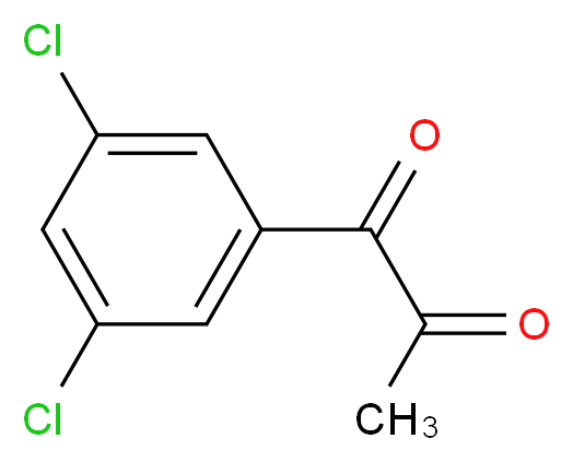 1-(3,5-Dichlorophenyl)-1,2-propandione_分子结构_CAS_386715-49-7)