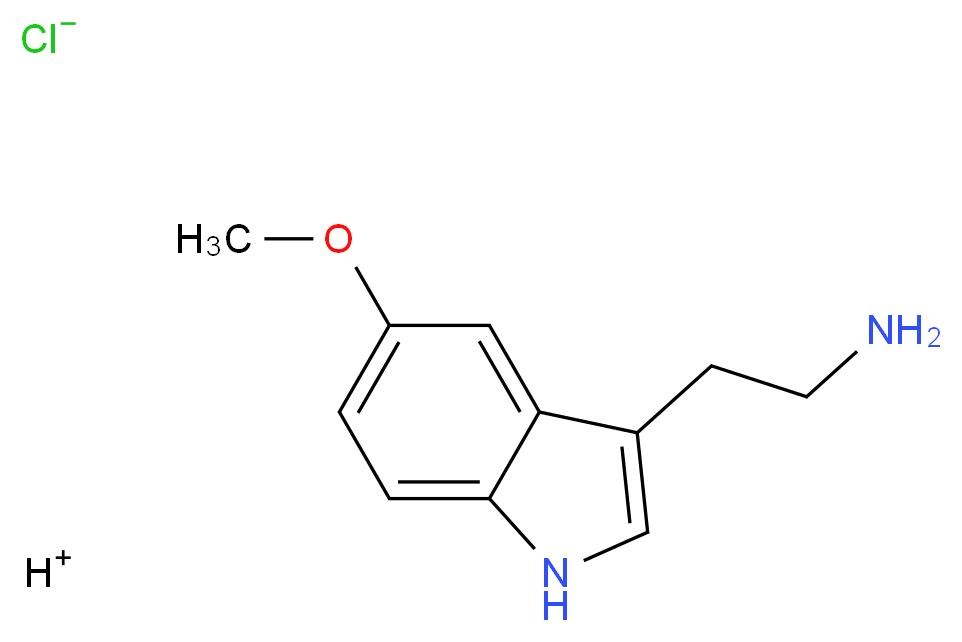hydrogen 2-(5-methoxy-1H-indol-3-yl)ethan-1-amine chloride_分子结构_CAS_66-83-1
