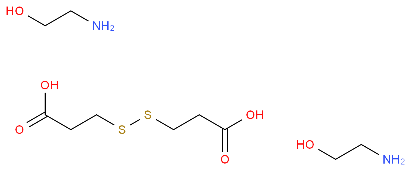 bis(2-aminoethan-1-ol); 3-[(2-carboxyethyl)disulfanyl]propanoic acid_分子结构_CAS_119459-26-6