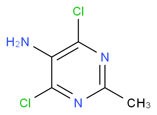 2-甲基-4,6-二氯-5-氨基嘧啶_分子结构_CAS_39906-04-2)