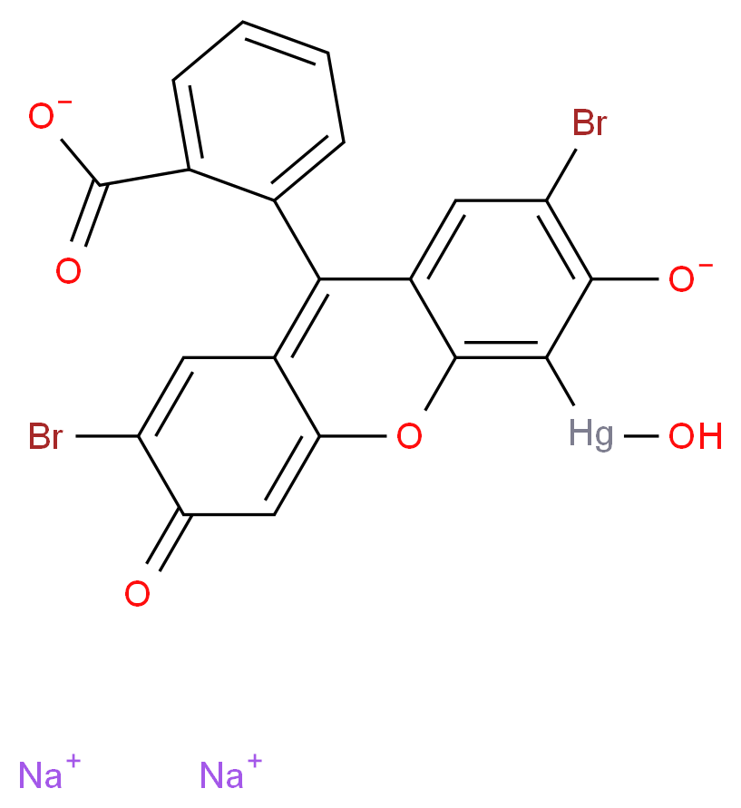 Mercury dibromofluorescein disodium salt_分子结构_CAS_129-16-8)