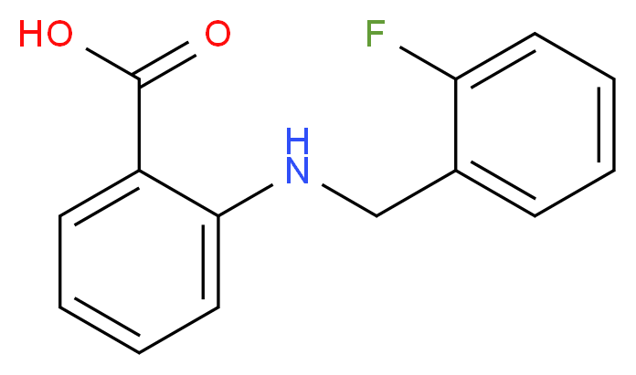 2-[(2-fluorobenzyl)amino]benzoic acid_分子结构_CAS_725692-80-8)
