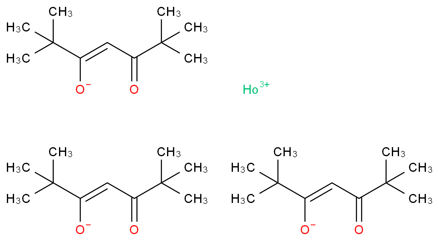 holmium(3+) ion tris((3Z)-2,2,6,6-tetramethyl-5-oxohept-3-en-3-olate)_分子结构_CAS_15522-73-3