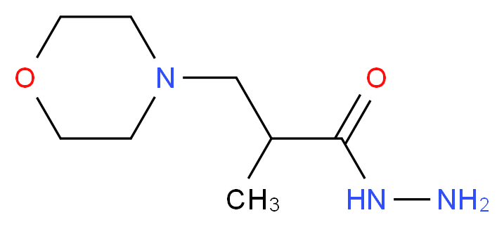 2-methyl-3-(morpholin-4-yl)propanehydrazide_分子结构_CAS_155219-09-3