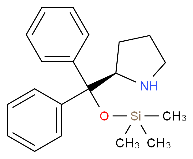 (R)-(+)-α,α-二苯基-2-吡咯烷甲醇三甲基硅基醚_分子结构_CAS_943757-71-9)