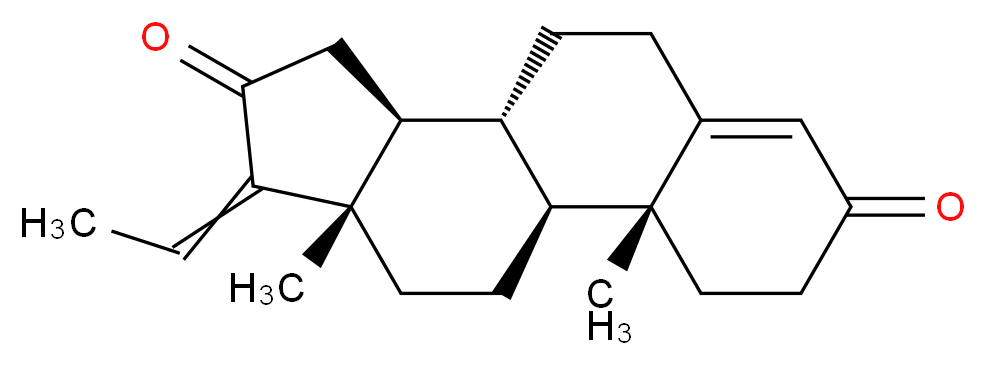 (1S,2R,10R,11S,15S)-14-ethylidene-2,15-dimethyltetracyclo[8.7.0.0<sup>2</sup>,<sup>7</sup>.0<sup>1</sup><sup>1</sup>,<sup>1</sup><sup>5</sup>]heptadec-6-ene-5,13-dione_分子结构_CAS_39025-24-6