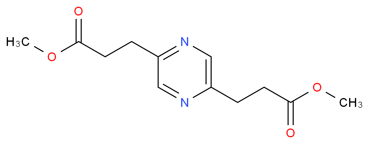 methyl 3-[5-(3-methoxy-3-oxopropyl)pyrazin-2-yl]propanoate_分子结构_CAS_77479-01-7