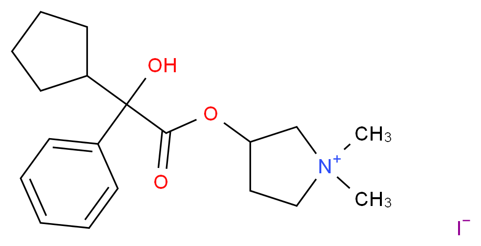 Glycopyrrolate Iodide(Mixture of Diastereomers)_分子结构_CAS_873295-32-0)