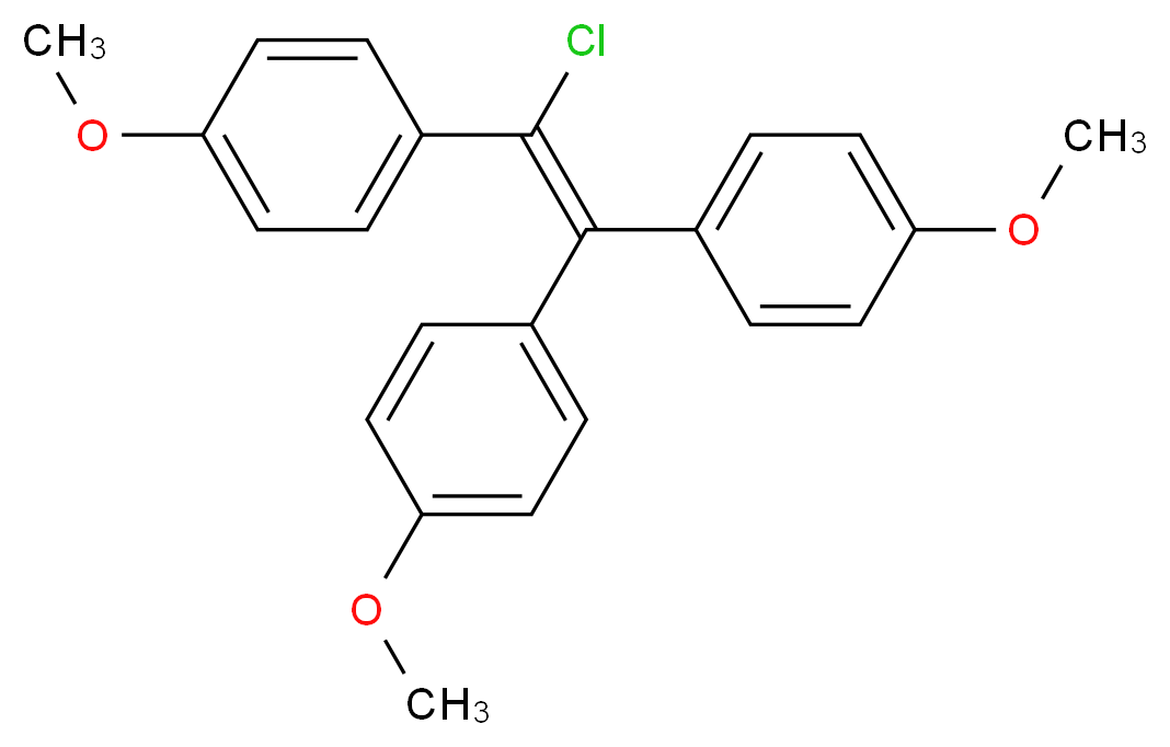 1-[1-chloro-2,2-bis(4-methoxyphenyl)ethenyl]-4-methoxybenzene_分子结构_CAS_569-57-3