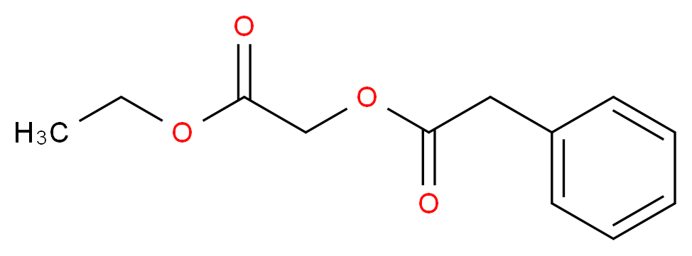 2-ethoxy-2-oxoethyl 2-phenylacetate_分子结构_CAS_91497-39-1