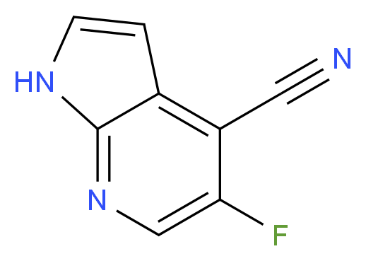 5-fluoro-1H-pyrrolo[2,3-b]pyridine-4-carbonitrile_分子结构_CAS_1015610-15-7