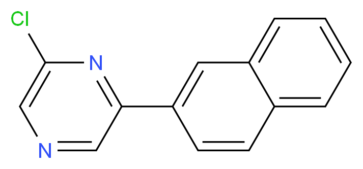 2-chloro-6-(naphthalen-2-yl)pyrazine_分子结构_CAS_875900-51-9