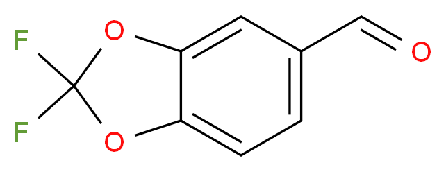 2,2-二氟-1,3-苯并二噁茂-5-甲醛_分子结构_CAS_656-42-8)