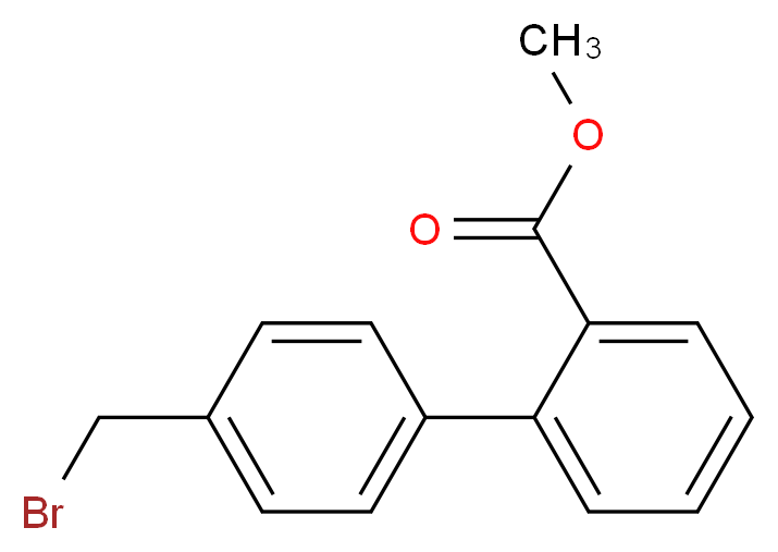 4'-Bromomethylbiphenyl-2-carboxylic Acid, Methyl Ester_分子结构_CAS_114772-38-2)