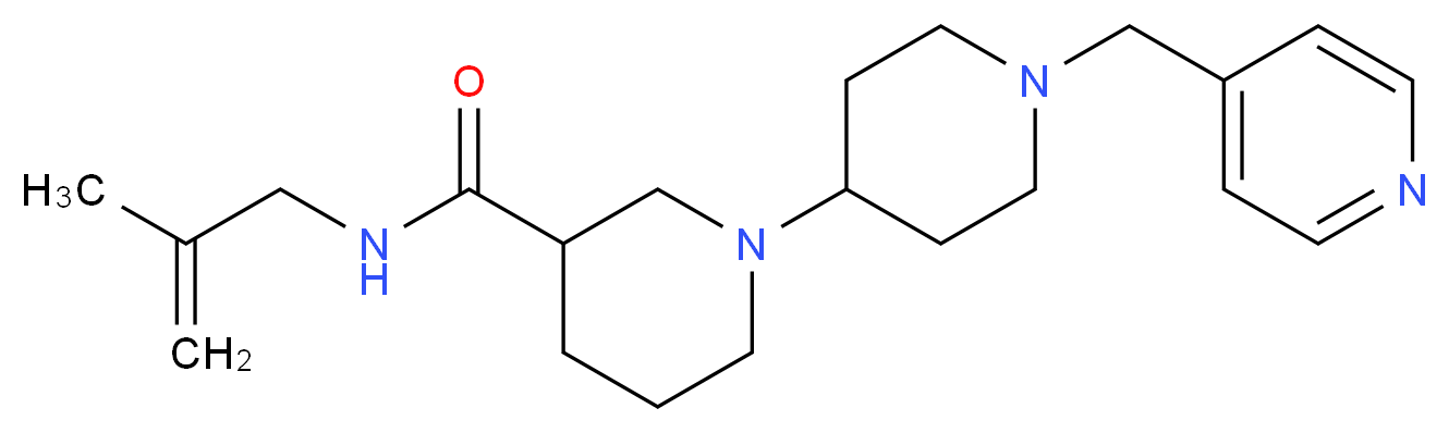 N-(2-methyl-2-propen-1-yl)-1'-(4-pyridinylmethyl)-1,4'-bipiperidine-3-carboxamide_分子结构_CAS_)