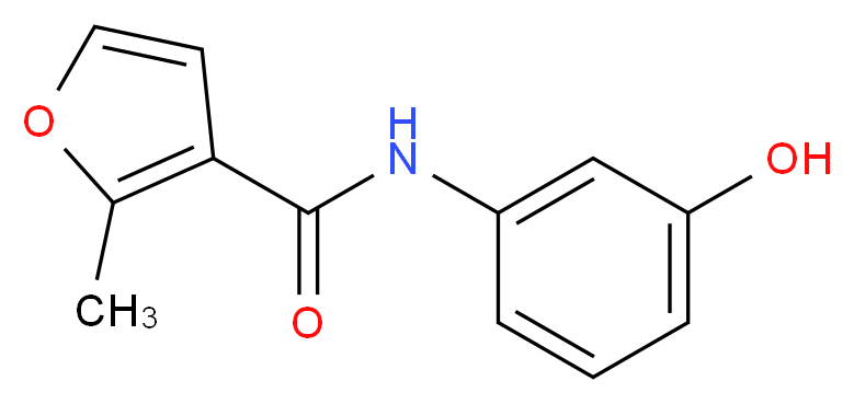 N-(3-hydroxyphenyl)-2-methylfuran-3-carboxamide_分子结构_CAS_423729-51-5