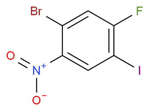 1-Bromo-5-fluoro-4-iodo-2-nitrobenzene_分子结构_CAS_1187385-70-1)