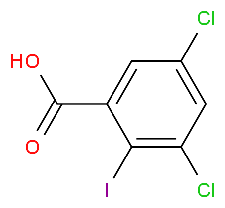 3,5-dichloro-2-iodobenzoic acid_分子结构_CAS_15396-37-9