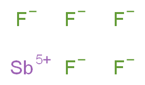 $l^{5}-antimony(5+) ion pentafluoride_分子结构_CAS_7783-70-2