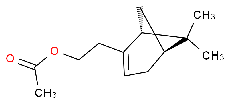 2-[(1R,5S)-6,6-dimethylbicyclo[3.1.1]hept-2-en-2-yl]ethyl acetate_分子结构_CAS_35836-72-7