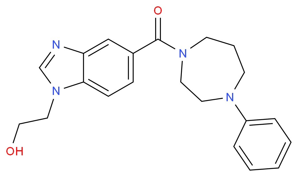 2-{5-[(4-phenyl-1,4-diazepan-1-yl)carbonyl]-1H-benzimidazol-1-yl}ethanol_分子结构_CAS_)